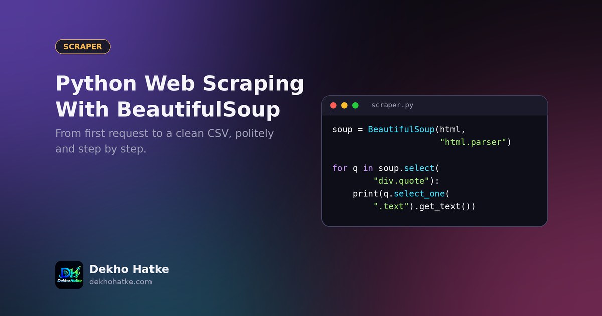 Python Web Scraping with BeautifulSoup